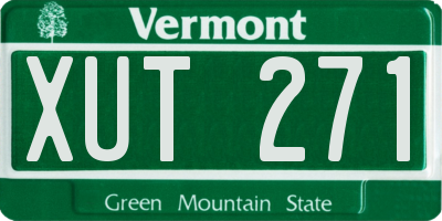 VT license plate XUT271