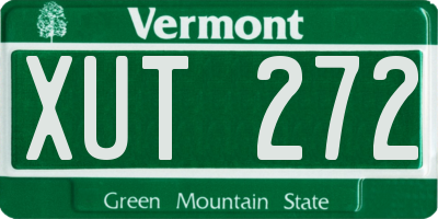 VT license plate XUT272