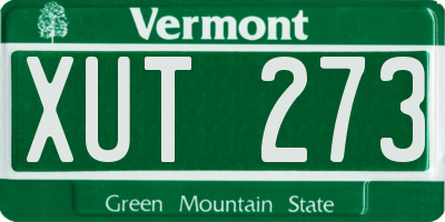 VT license plate XUT273