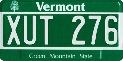 VT license plate XUT276