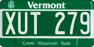 VT license plate XUT279