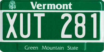 VT license plate XUT281