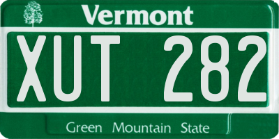 VT license plate XUT282