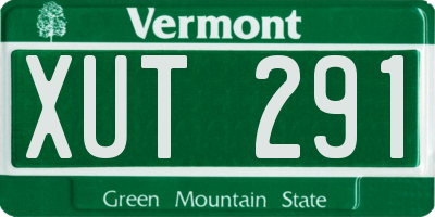VT license plate XUT291