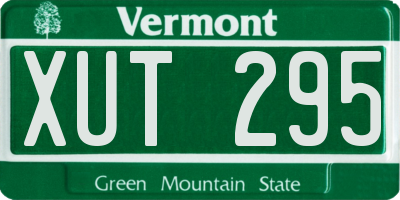 VT license plate XUT295