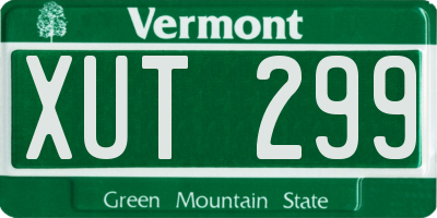 VT license plate XUT299