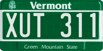VT license plate XUT311