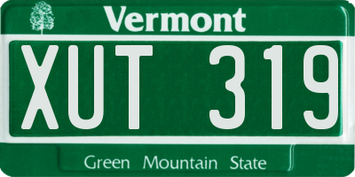 VT license plate XUT319