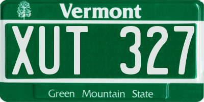 VT license plate XUT327