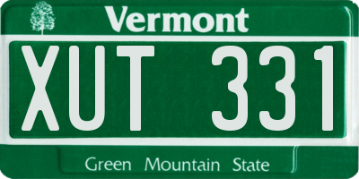 VT license plate XUT331