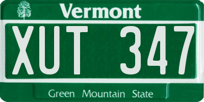 VT license plate XUT347