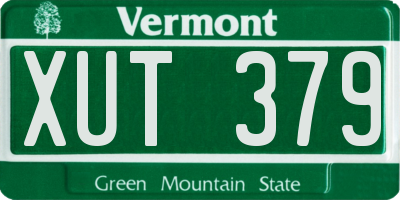 VT license plate XUT379
