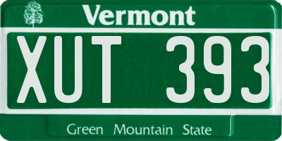 VT license plate XUT393