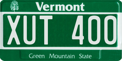 VT license plate XUT400