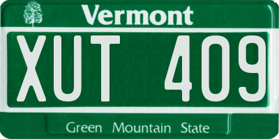 VT license plate XUT409