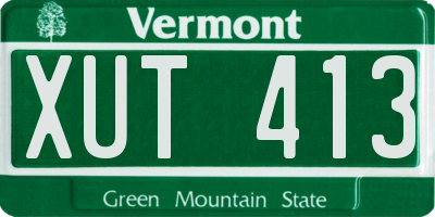 VT license plate XUT413