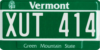 VT license plate XUT414