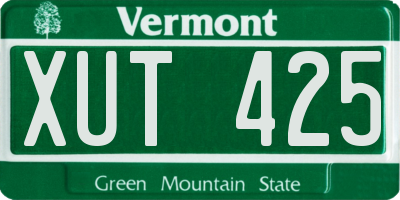 VT license plate XUT425