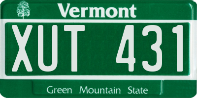 VT license plate XUT431
