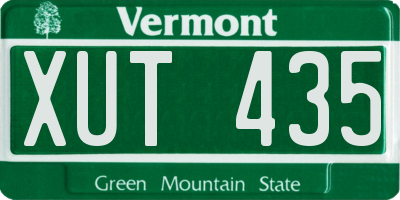 VT license plate XUT435