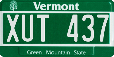VT license plate XUT437