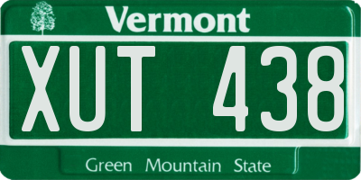 VT license plate XUT438