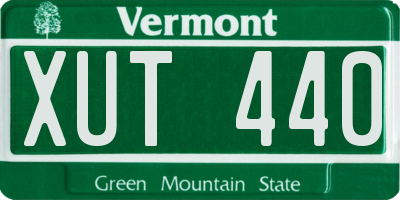VT license plate XUT440