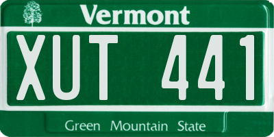 VT license plate XUT441