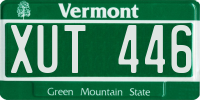 VT license plate XUT446