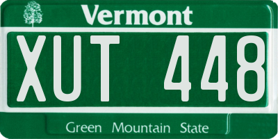 VT license plate XUT448