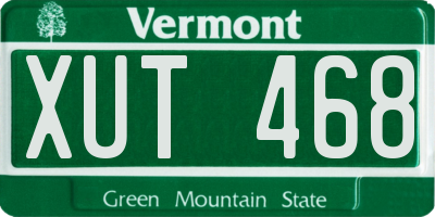 VT license plate XUT468