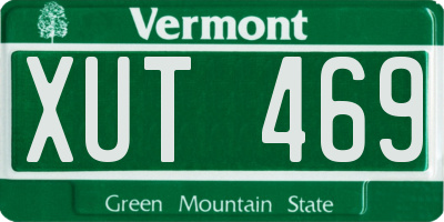 VT license plate XUT469