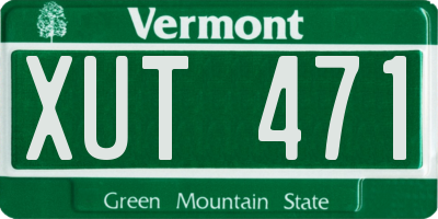 VT license plate XUT471