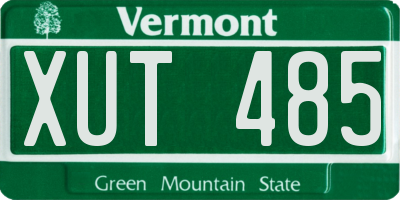 VT license plate XUT485