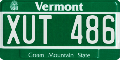 VT license plate XUT486