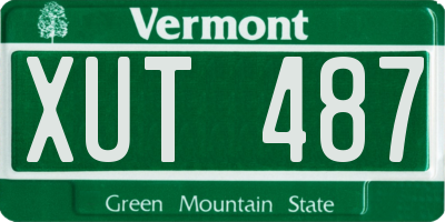 VT license plate XUT487