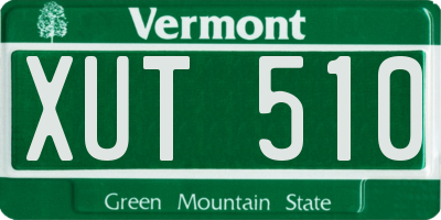 VT license plate XUT510