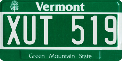 VT license plate XUT519