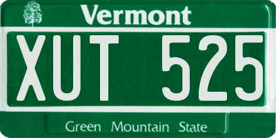 VT license plate XUT525
