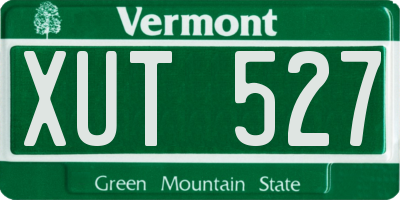 VT license plate XUT527