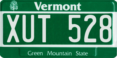 VT license plate XUT528