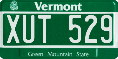 VT license plate XUT529