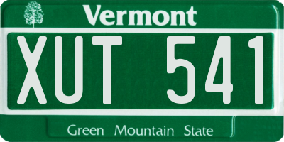 VT license plate XUT541