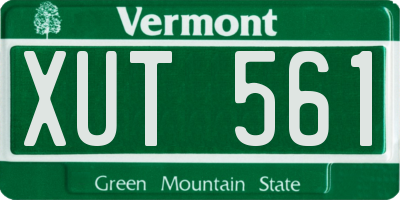 VT license plate XUT561