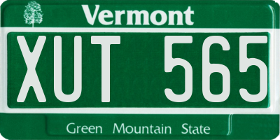 VT license plate XUT565