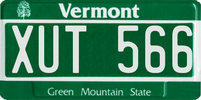 VT license plate XUT566