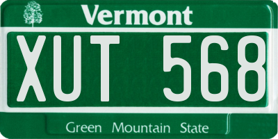 VT license plate XUT568
