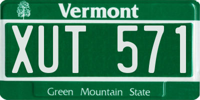 VT license plate XUT571