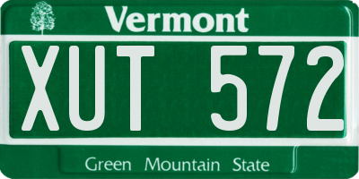 VT license plate XUT572