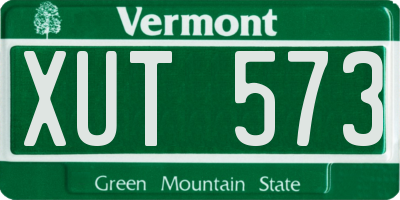 VT license plate XUT573